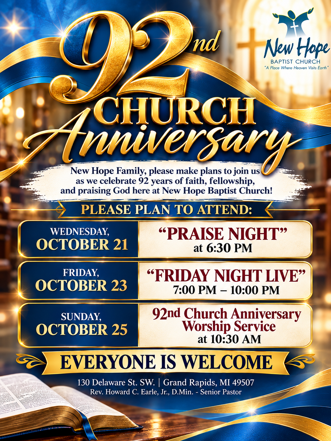 92nd Church Anniversary Celebration