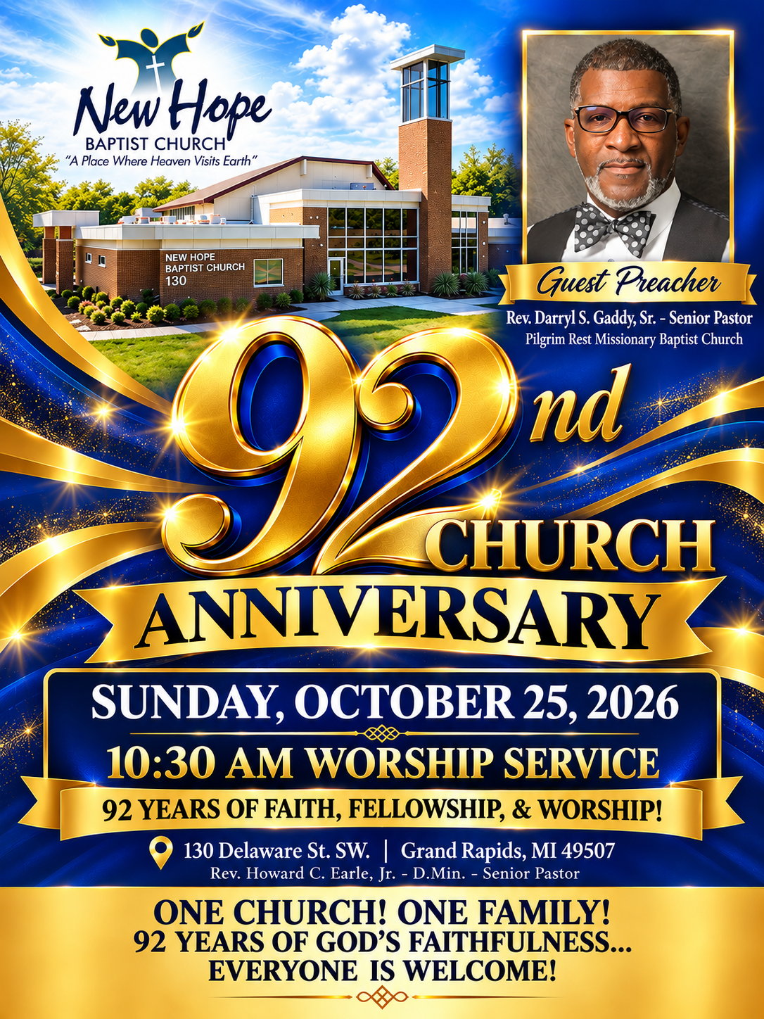New Hope Baptist Church 92nd Anniversary
